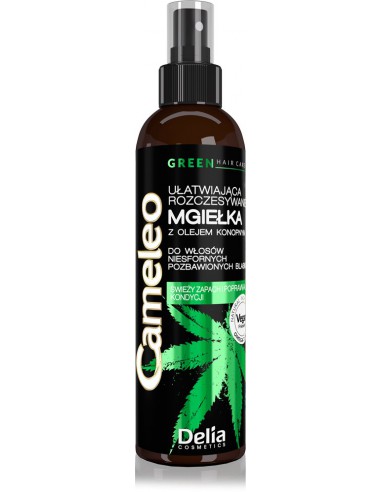 Mgiełka ułatwiająca rozczesywanie z olejem konopnym do włosów niesfornych CAMELEO GREEN 200ml