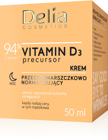 Przeciwzmarszczkowy krem normalizujący na noc Vitamin D3 Precursor, 50ml