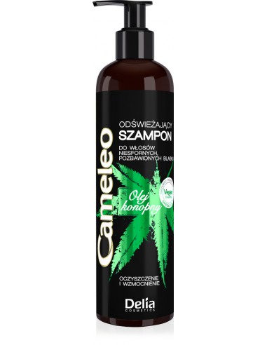 Odświeżający szampon z olejem konopnym do włosów niesfornych CAMELEO GREEN 250ml