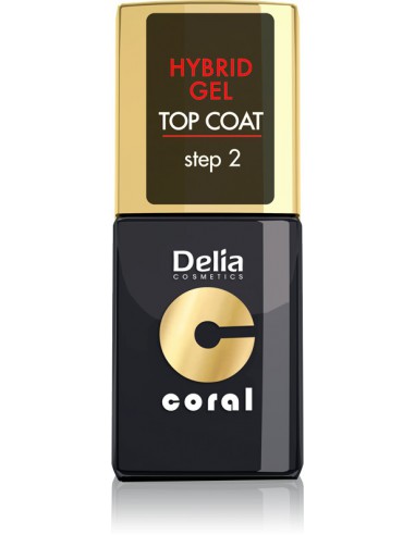 Coral Hybrid Gel Top Coat, 11 ml