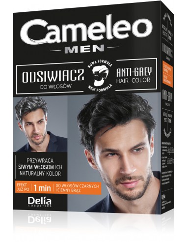 Odsiwiacz dla mężczyzn do włosów czarnych i ciemny brąz CAMELEO MEN 6g