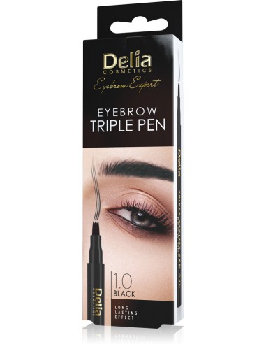 Eyebrow triple pen, 1.0 black