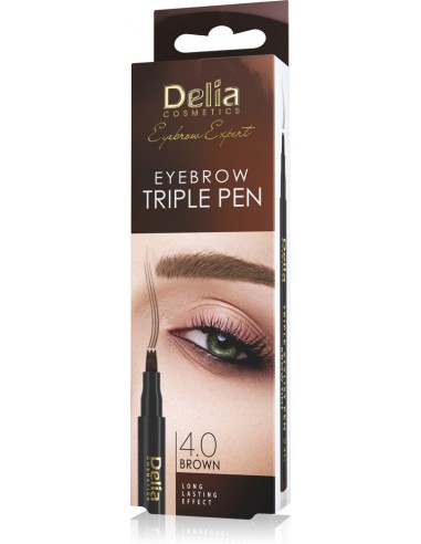 Eyebrow triple pen, 4.0 brown