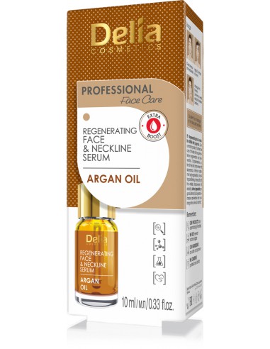 Regenerating face & necline serum with argan oil, 10 ml
