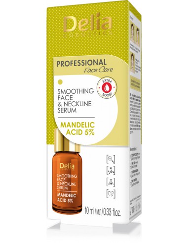 Smoothing face & neckline serum with mandelic acid 5%, 10 ml