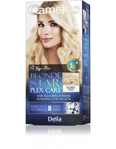Rozjaśniacz do włosów Blonde Star Plex Care do 8 tonów, 50 ml