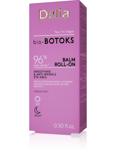 Smoothing and anti-wrinkle eye area balm roll on, 15 ml
