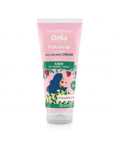 Face and body cream strawberry scented, 200 ml