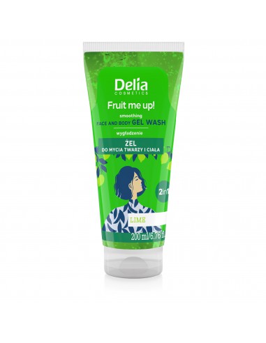 Face and body cleansing gel 2in1 lime scented, 200 ml