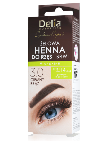 Henna do brwi i rzęs - żelowa DELIA...