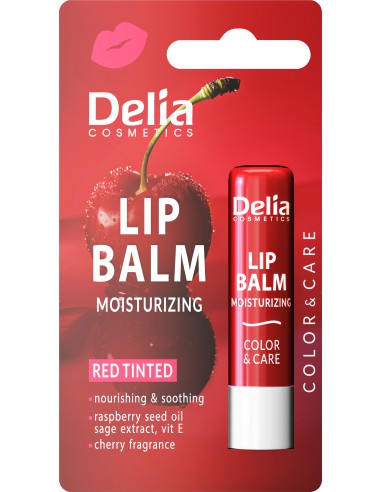 Nawilżająca, wiśniowa pomadka do ust...